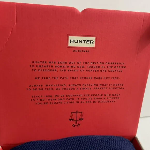 Hunter Womens Boot Socks M 5-7 Garter Cuff Tall Wellington Recycled Fleece - Picture 7 of 9